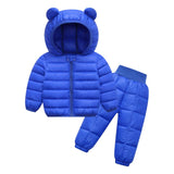 Kid Baby Boy Girl Down Cotton Warm 2 Pcs Sets