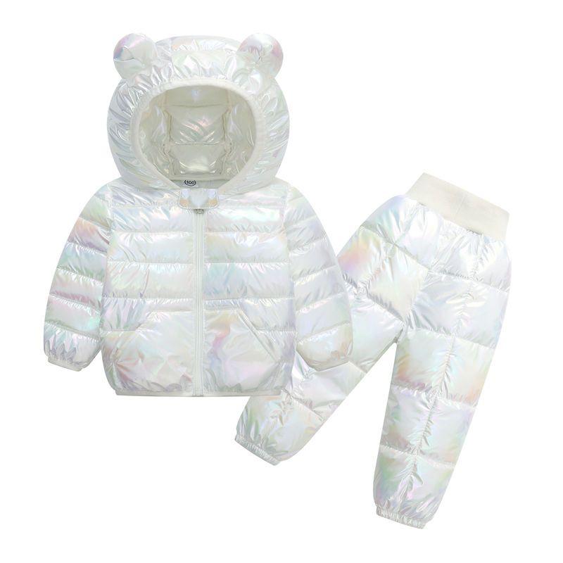 Kid Baby Boy Girl Down Cotton Warm 2 Pcs Sets