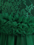 Flower Girl Formal Maxi Grace Tulle Stitching Catwalk Piano Princess Dress