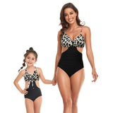 Family Matching Parent-child Midriff One Piece Swimsuit