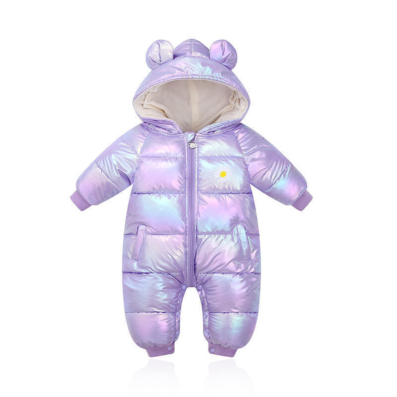 Baby Jumpsuit Padded Cashmere Autumn Winter Rompers