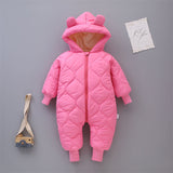 Baby Girl Down Cotton Bodysuit Autumn Winter Thickening Rompers