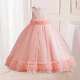 Flower Girl Formal Maxi Grace Tulle Stitching Catwalk Piano Princess Dress