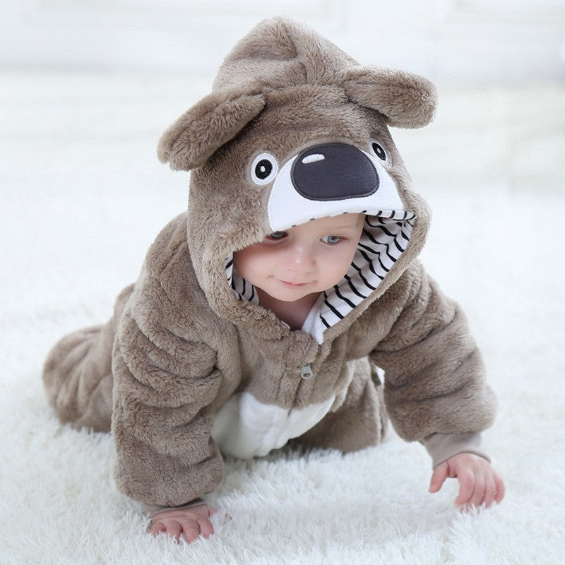 0-3T Baby Winter Autumn Bear One-piece Flannel Rabbit Romper