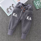 Kid Baby Boy Girl Winter Thickened Plush Warm Pants