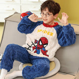 Kid Baby Boy Autumn Winter Plush Thick Pajamas