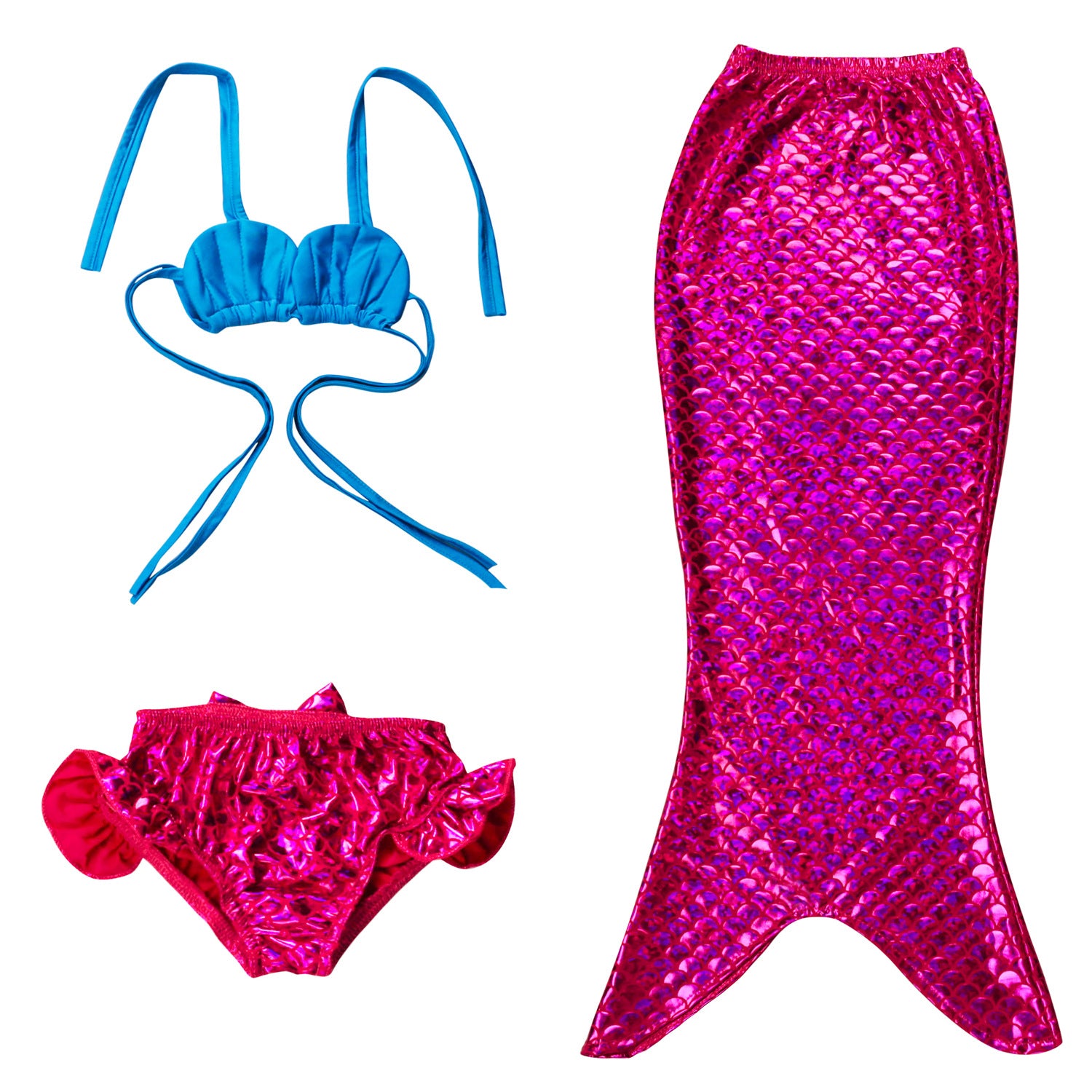 Kid Girls Bikini Swim Tail Mermaid Swimsuit