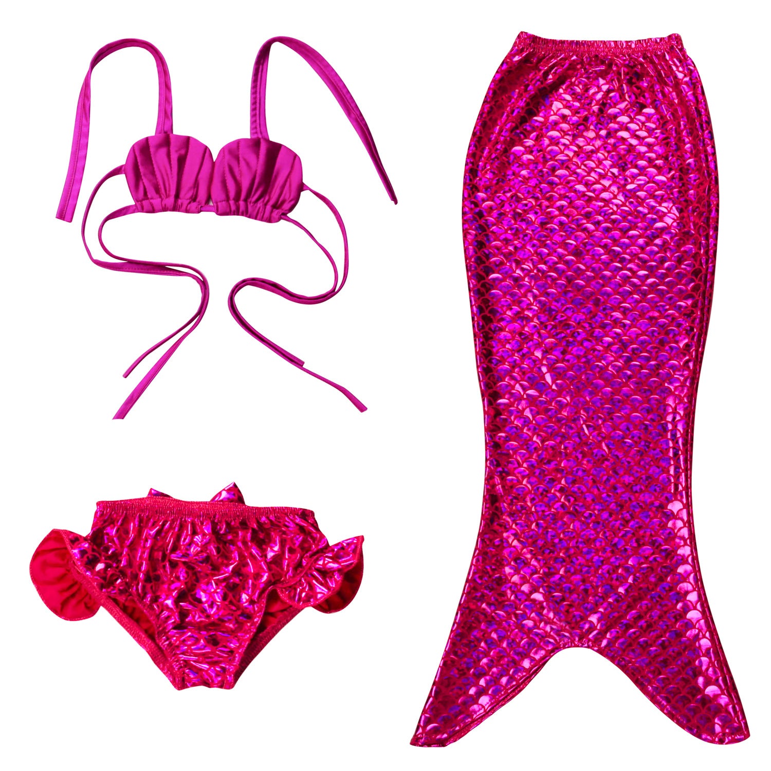 Kid Girls Bikini Swim Tail Mermaid Swimsuit