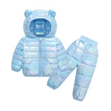 Kid Baby Boy Girl Down Cotton Warm 2 Pcs Sets