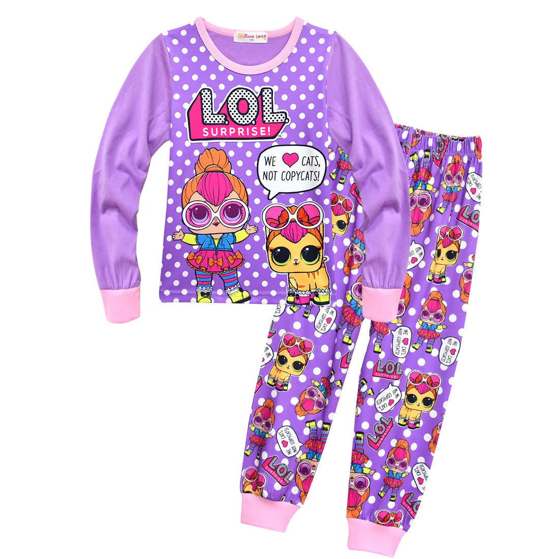Kid Baby Girl Long-sleeved Casual Suit Pajamas