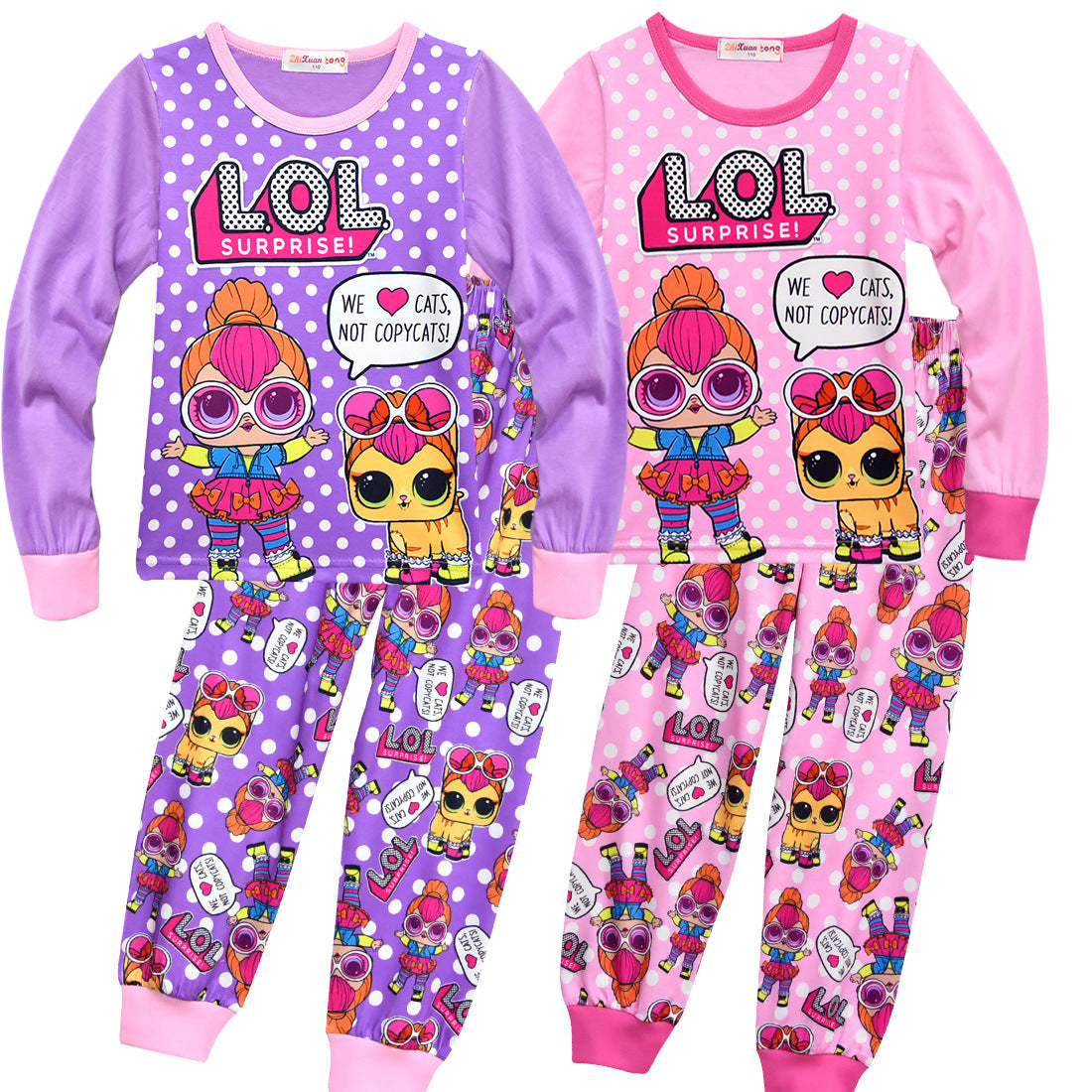 Kid Baby Girl Long-sleeved Casual Suit Pajamas