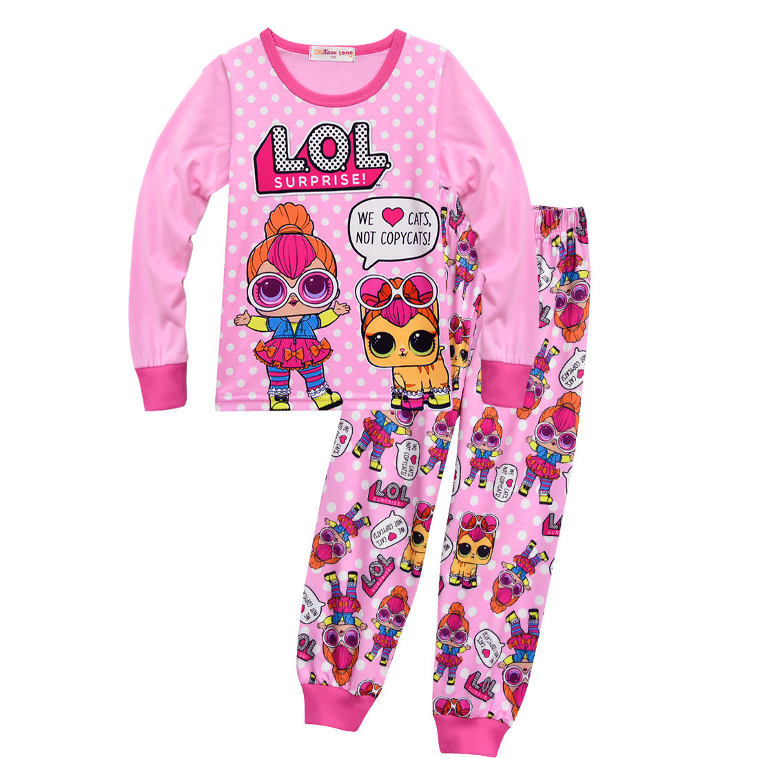 Kid Baby Girl Long-sleeved Casual Suit Pajamas