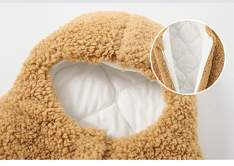 Baby Winter Thickened Anti-startle Wrapped Swaddling Sleeping Pajamas