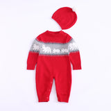 Baby Boy Girl Christmas Wool Cotton Climbing Winter Rompers