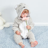 Newborn Baby Cartoon Pajamas Fleece Bodysuit Rompers