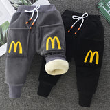 Kid Baby Boy Girl Winter Thickened Plush Warm Pants