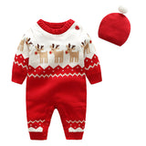 Baby Boy Girl Christmas Wool Cotton Climbing Winter Rompers