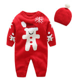 Baby Boy Girl Christmas Wool Cotton Climbing Winter Rompers