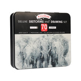 70Pcs Set Sketching Drawing Pencils Set With Metal Box