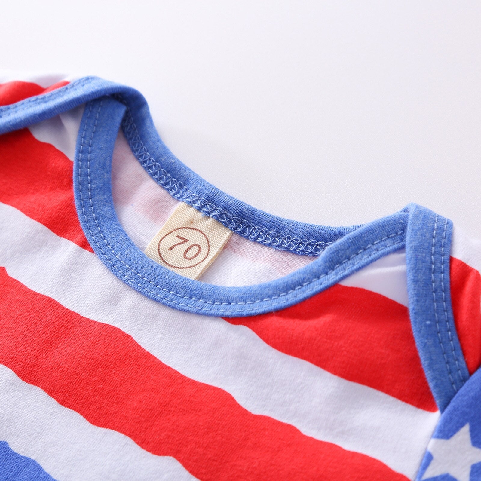 Baby Boy 4th of July Independence Day Short Sleeve Romper Jumpsuit