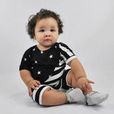 Baby Boy 4th Of July independence Day Short Sleeve Stripe Print Romper