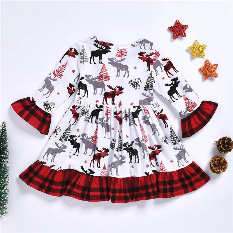 Kid Baby Boy Girl Cute Pretty Christmas Long Sleeve 2 Pcs Sets