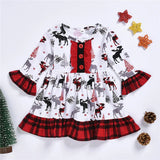 Kid Baby Boy Girl Cute Pretty Christmas Long Sleeve 2 Pcs Sets
