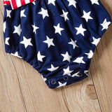 Girl Baby Sleeveless Fourth of July Independence Day Romper