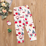 Kid Girls Christmas Santa Round Collar 3 Pcs Sets