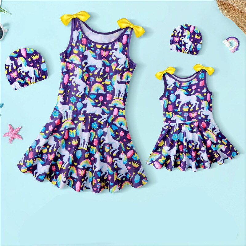 Family Matching Mother Daughter Swimwear Bikini Bathing Swimsuit