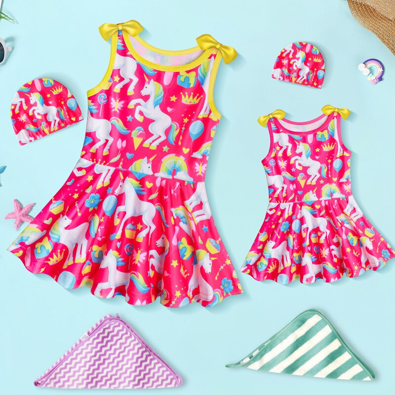 Family Matching Mother Daughter Swimwear Bikini Bathing Swimsuit