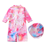 Kid Baby Girl Surfing Suits Long Sleeved Sun Protection Swimsuits