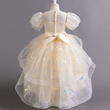 Kid Girl Summer Flower Birthday Party Princess Dress