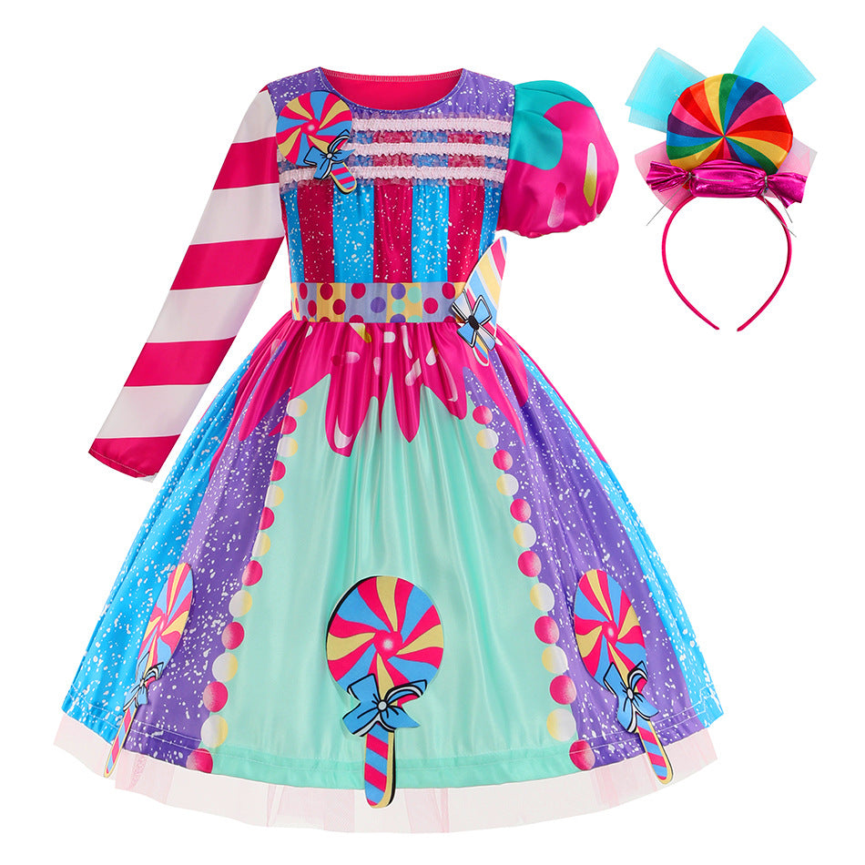 Kid Baby Girls Halloween Candy Hoop Dresses