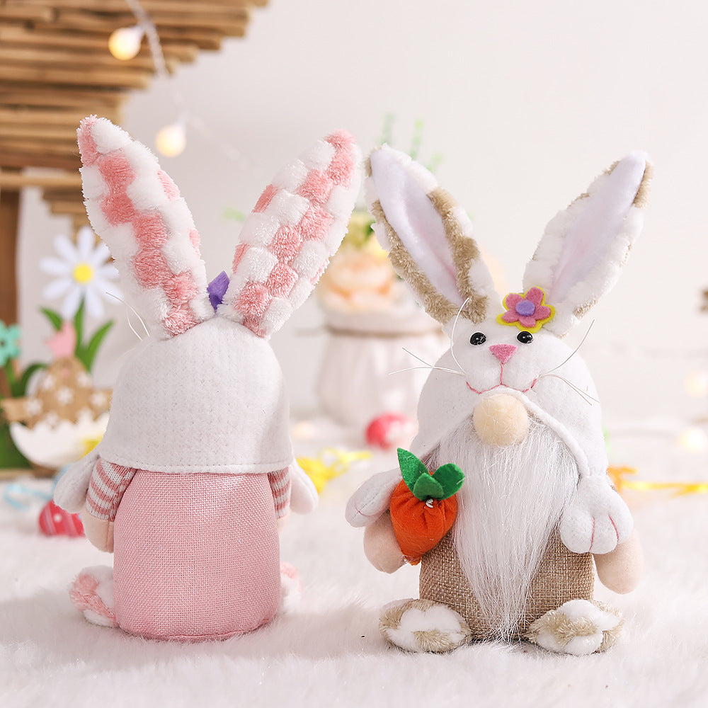 Easter Decorative Plush Rabbit Ears Doll Decorative Ornaments