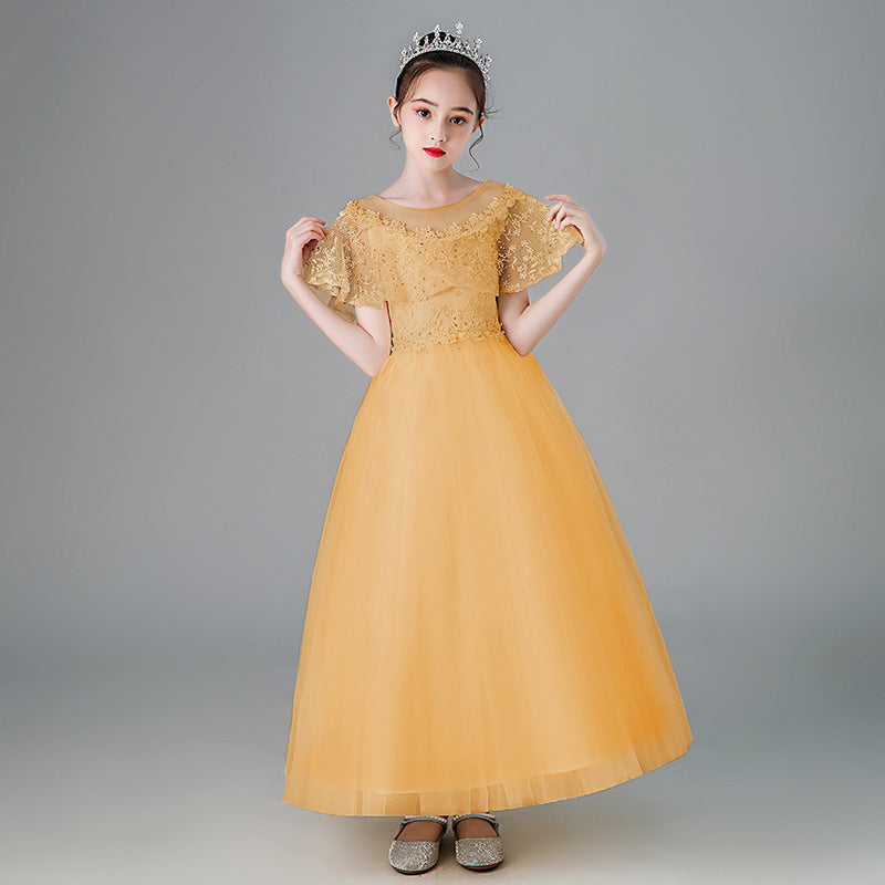 Kid Girl Pengpeng Princess Flower Host Performance Dress