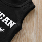 Independence Day Baby Boy Sleeveless Letter Print Star Print Sets 2 Pcs