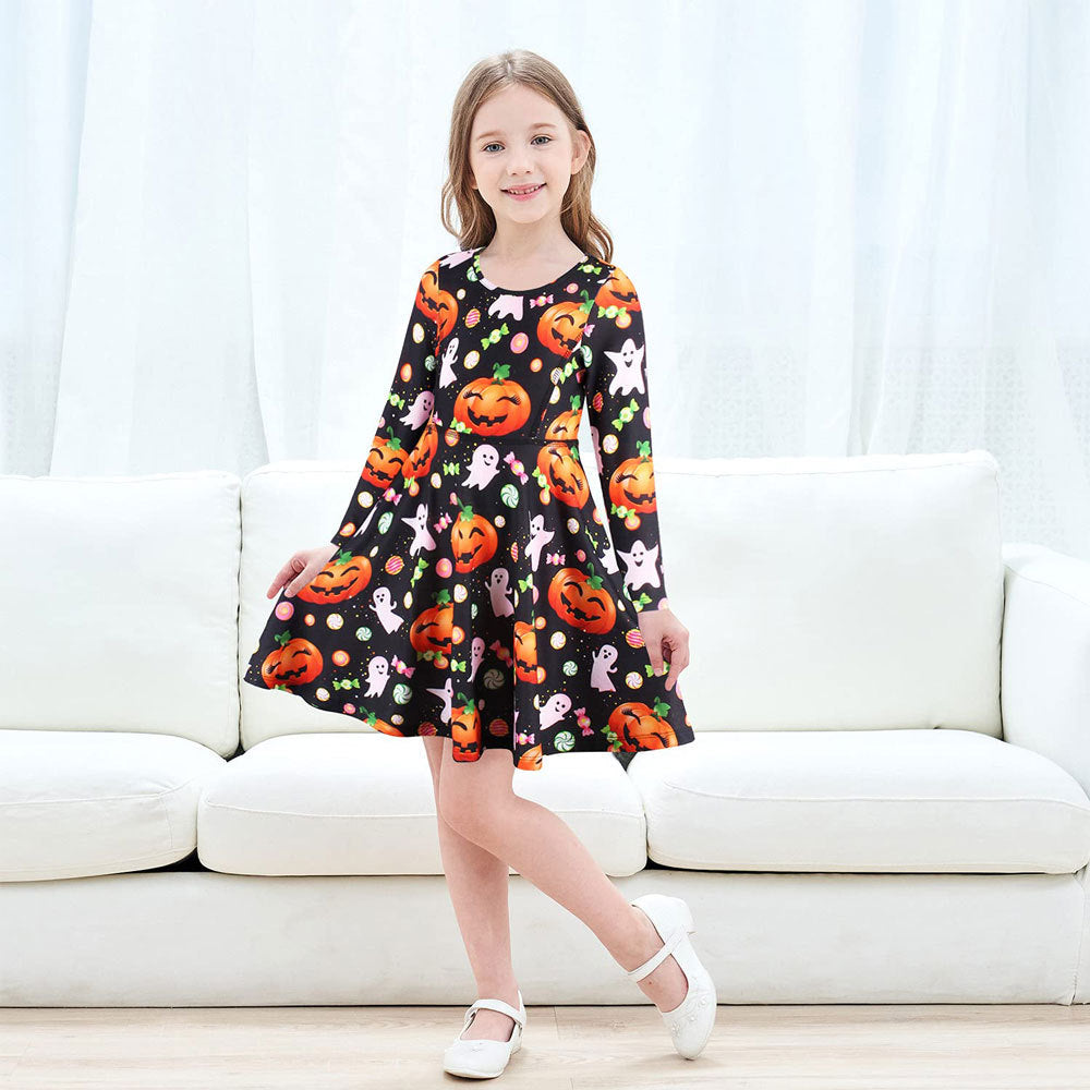 Kid Girl Halloween Performance Party Dresses