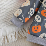 Halloween Kid Baby Boy Pumpkin Print Long Sleeve 2 Pcs Set