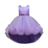 Kid Girl Princess Flowers Tails Piano Performance Dresses