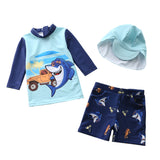 Kid Baby Boy Long Sleeve Split Shark Unicorn Anti-howling Swimsuit
