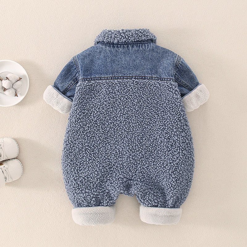 Baby One-piece Winter Thick Down Crawling Romper