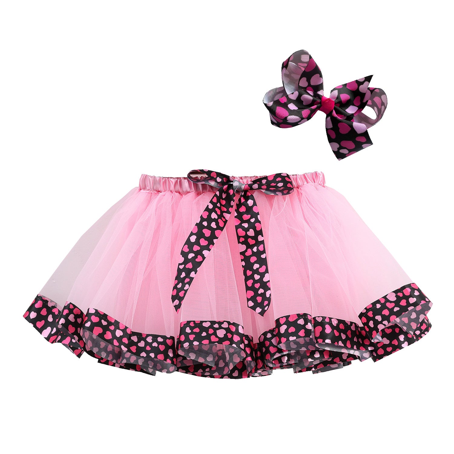 Kid Girls Lined Cartoon Cow Zebra Skirts