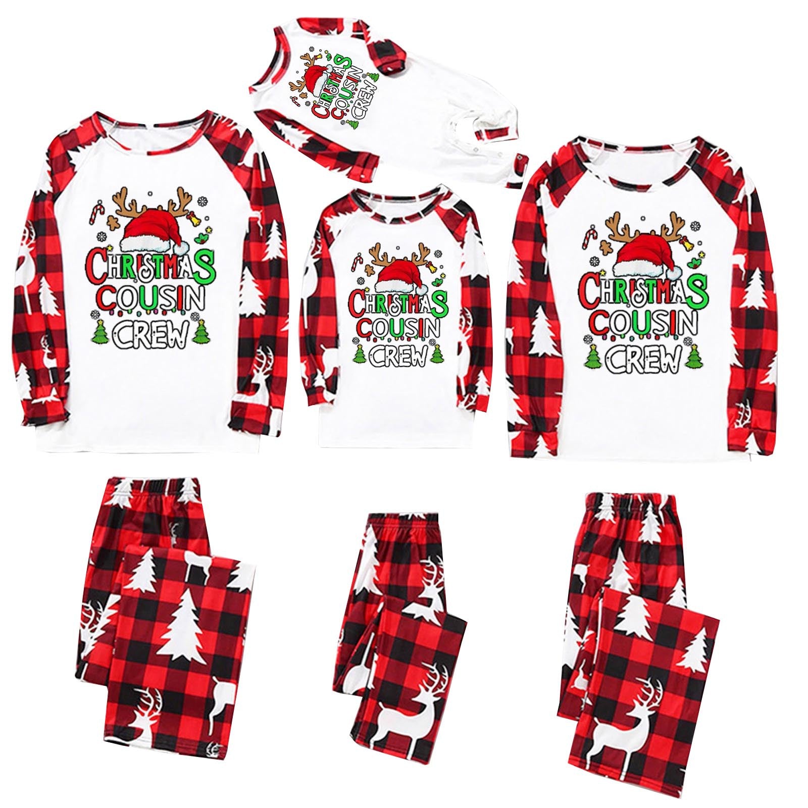 Family Matching Parent-child Loungewear Christmas Plaid Pajamas