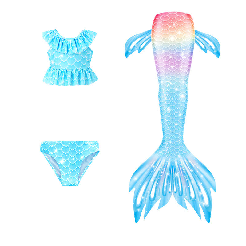 Kid Girls Swimming Mermaid Tail Swimsuits Swimwear