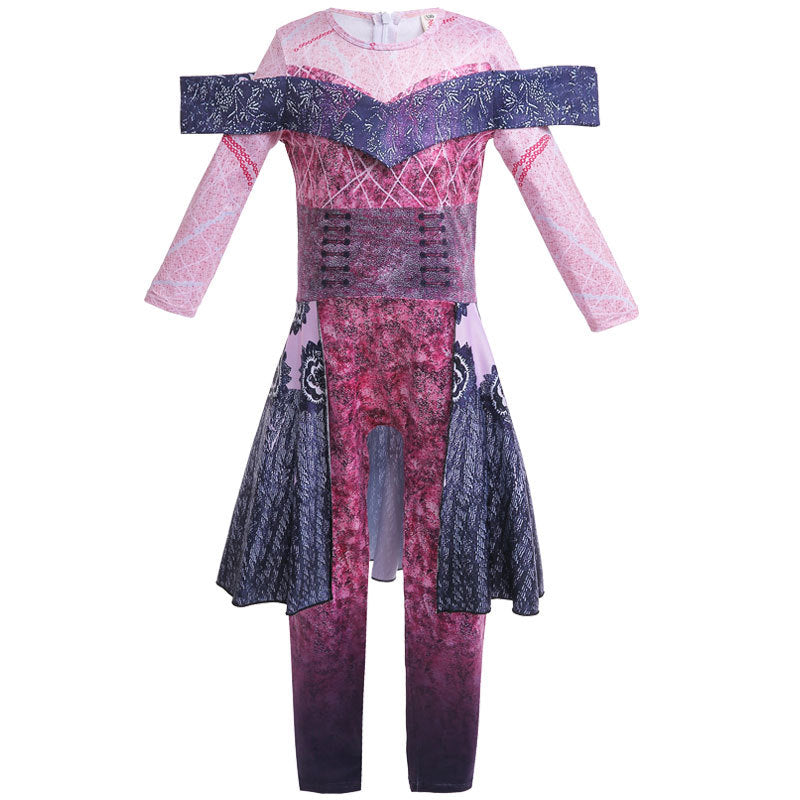 Descendants Kid Cosplay Halloween Party Bodysuit Costume