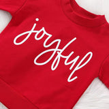 Kid Baby Girl Christmas Autumn Long Sleeve Letter Stripe Flare 2 Pcs Sets