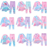 Kid Girls One-piece Long Conservative Swimsuit