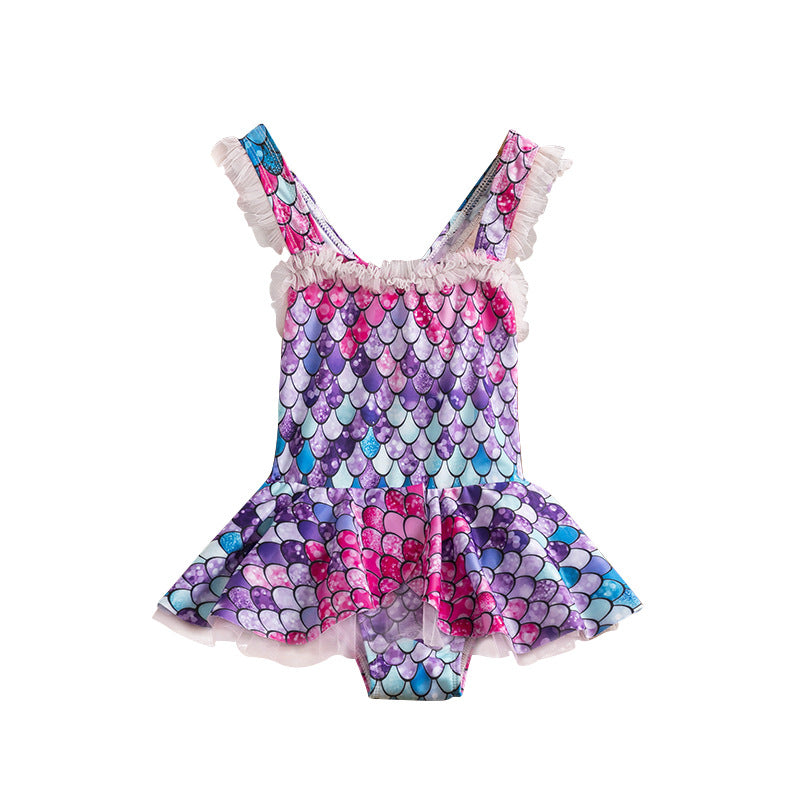 Kid Baby Girl One-piece Mermaid Swimsuit