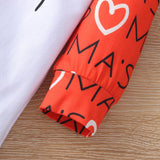 Newborn Baby Boy Full Moon Spring Autumn Letter Printed Rompers